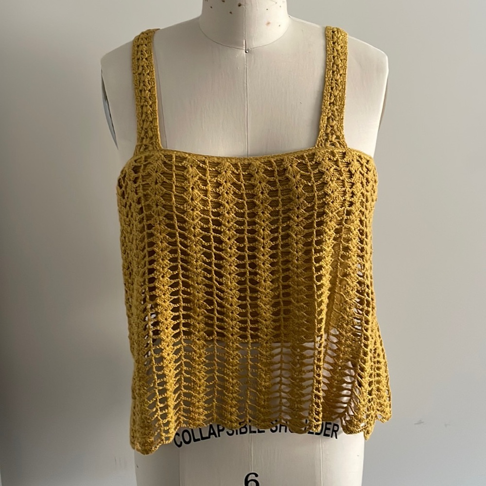 Cotton Crochet Cropped Tank